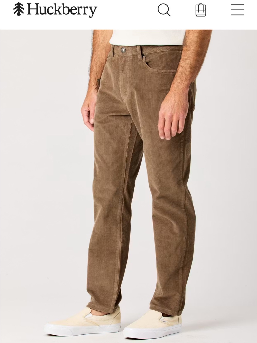 Flint and Tinder Huckberry Men's Corduroy Straight Fit Pants Brown 33 EUC